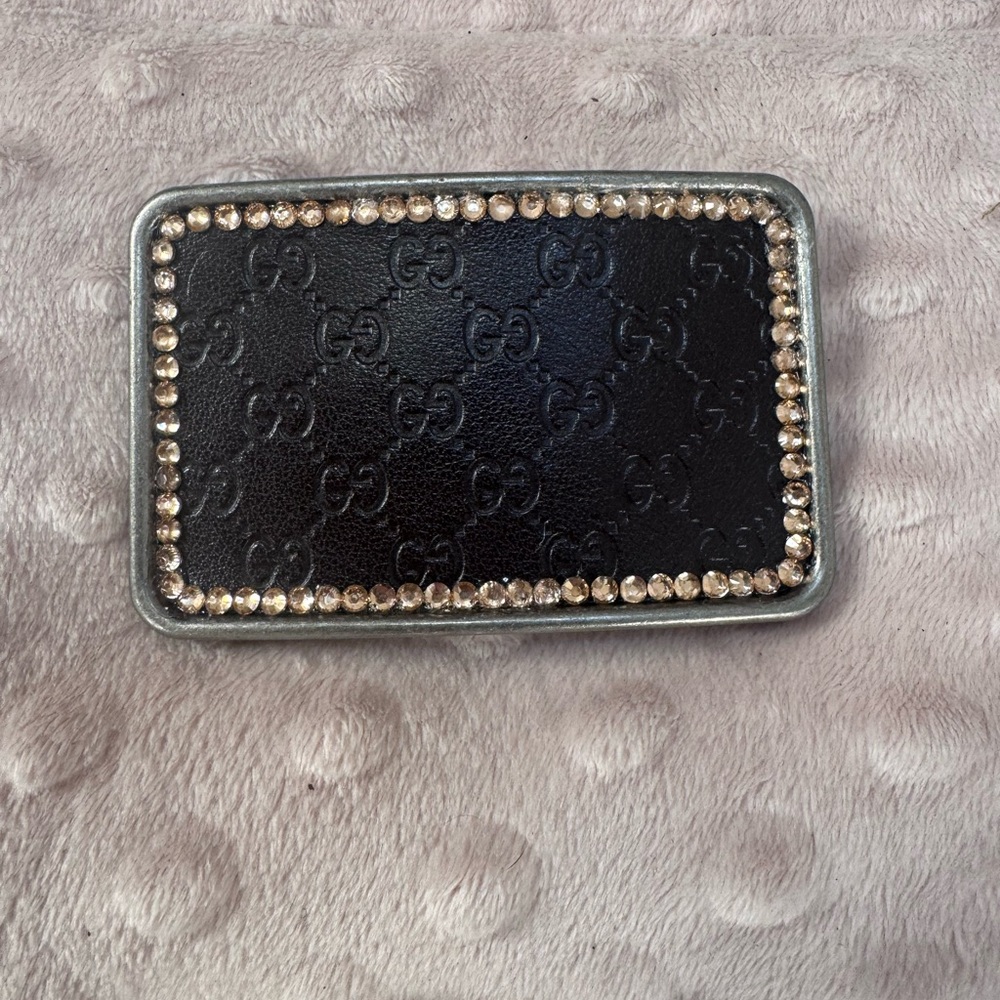 Gucci Brown belt buckle Gold Accents